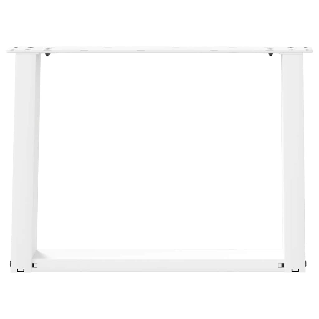 Pieds de table basse en U, 2 pièces, blanc, 70 x 42-43 cm, acier