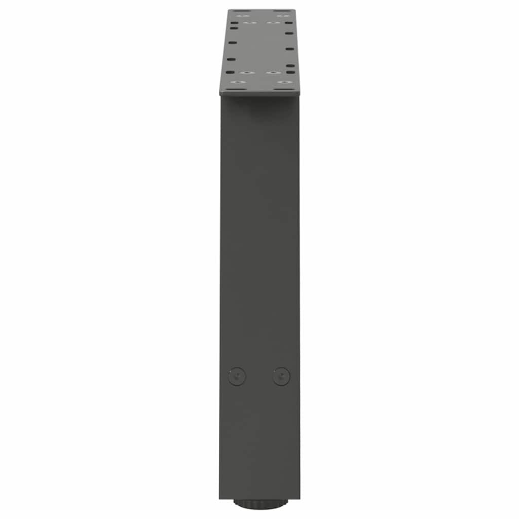 Pieds de table basse en forme de A, 2 pièces, anthracite, 70 x (30-31) cm, acier