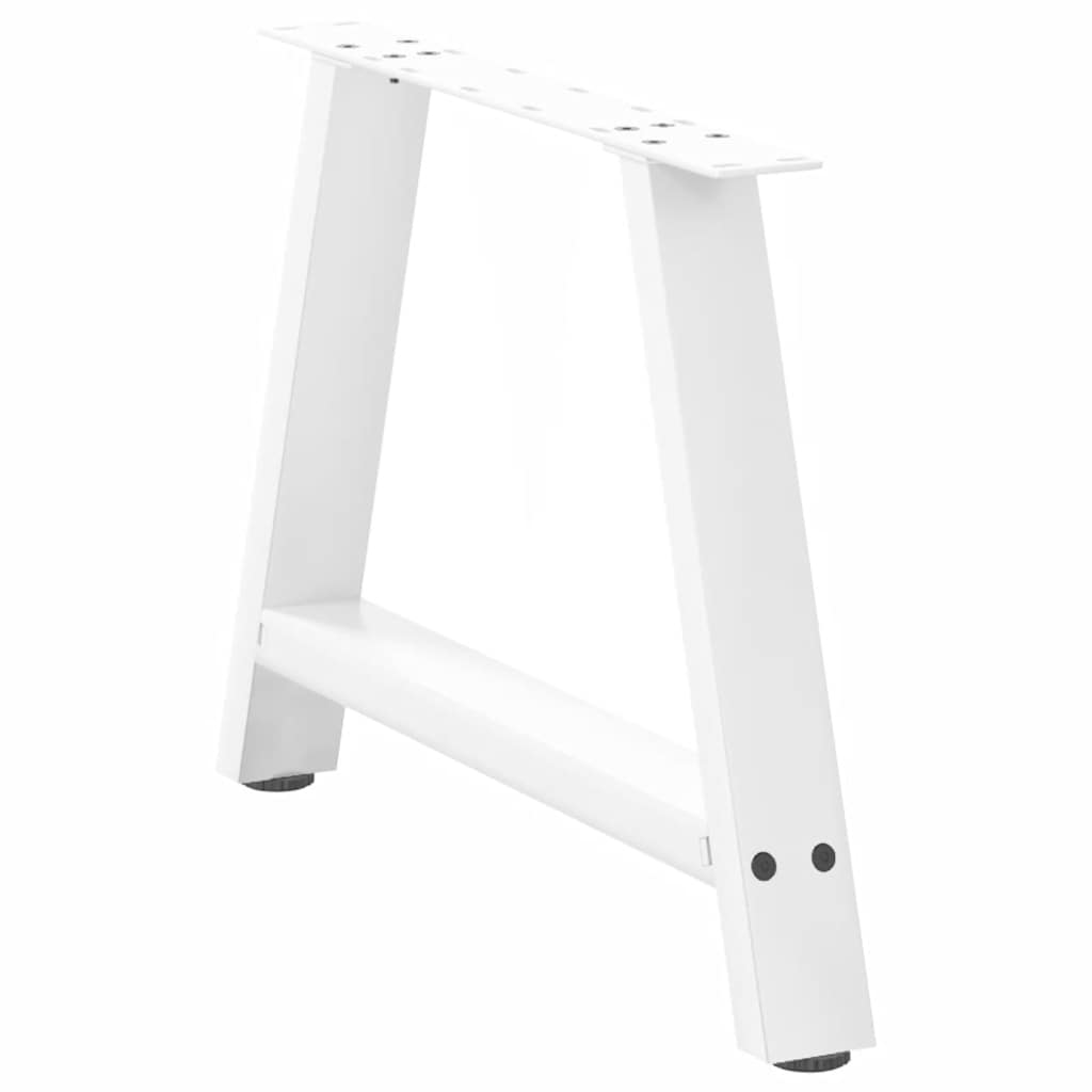 Pieds de table basse en forme de A, 2 pièces, blanc, 70 x 42-43 cm, acier