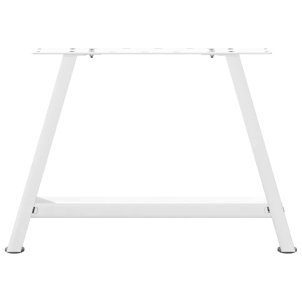 Pieds de table basse en forme de A, 2 pièces, blanc, 70 x 42-43 cm, acier