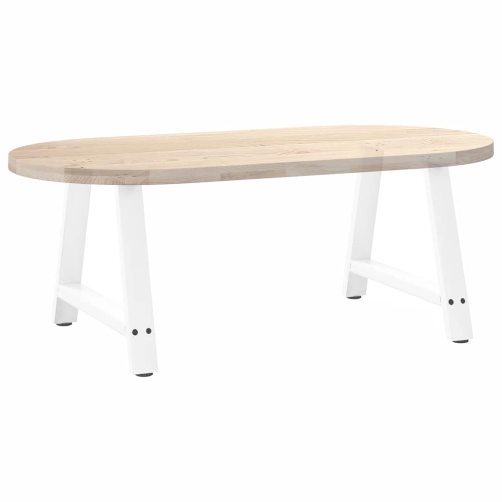 Pieds de table basse en forme de A, 2 pièces, blanc, 70 x 42-43 cm, acier