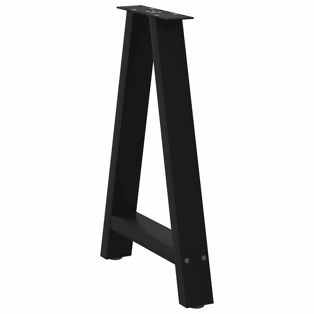 Coffee table legs A-shape 2 pcs. Black 60x(72-73) cm steel