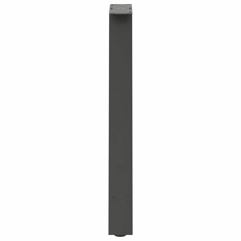 Pieds de table à manger en forme de A, 2 pièces, anthracite, 60 x 72-73 cm, acier