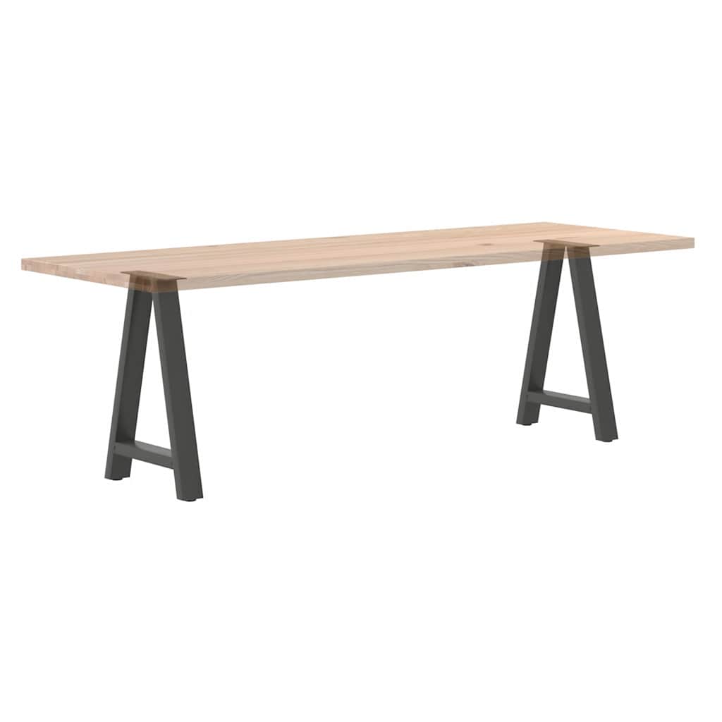 Pieds de table à manger en forme de A, 2 pièces, anthracite, 60 x 72-73 cm, acier