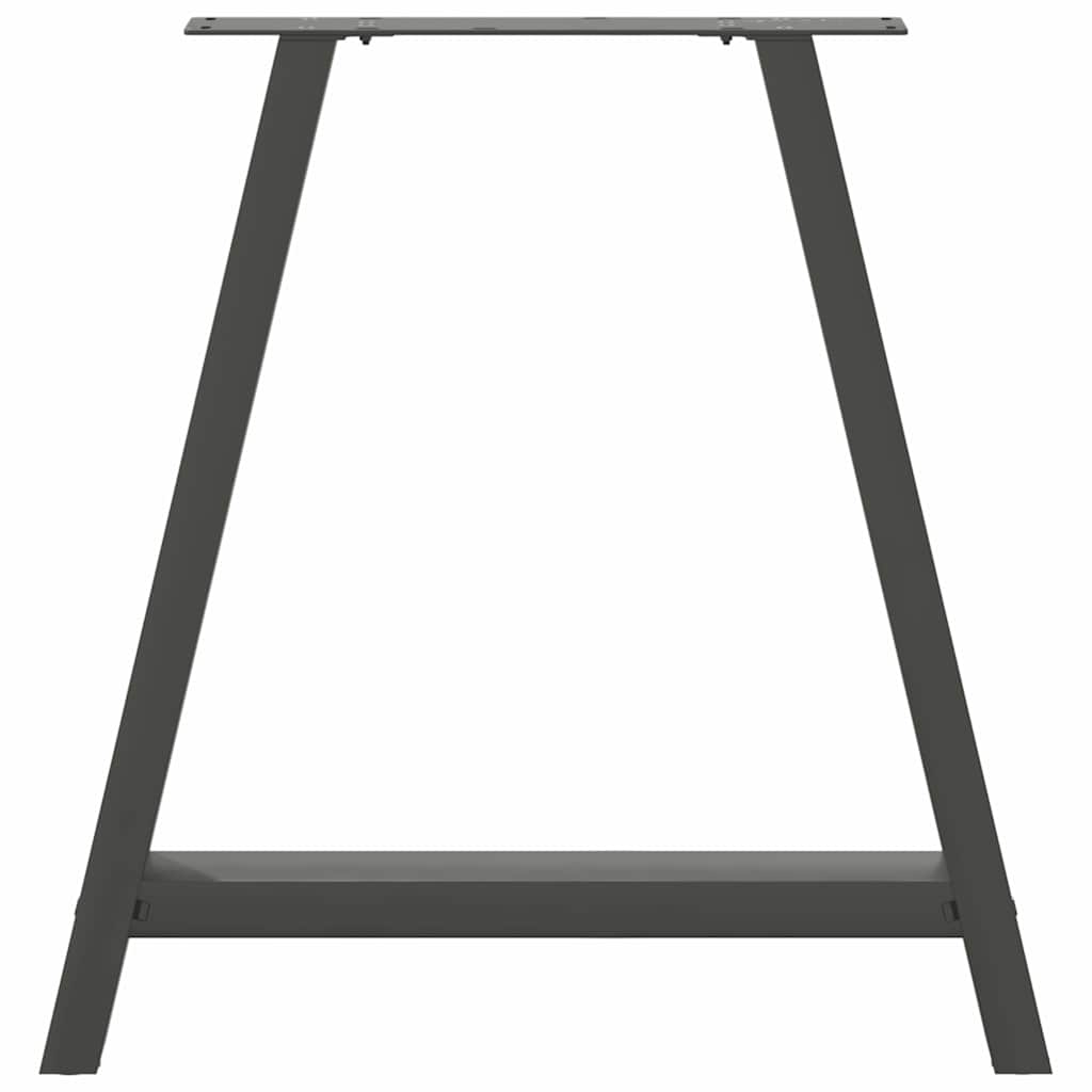 Pieds de table à manger en forme de A, 2 pièces, anthracite, 70 x 72-73 cm, acier