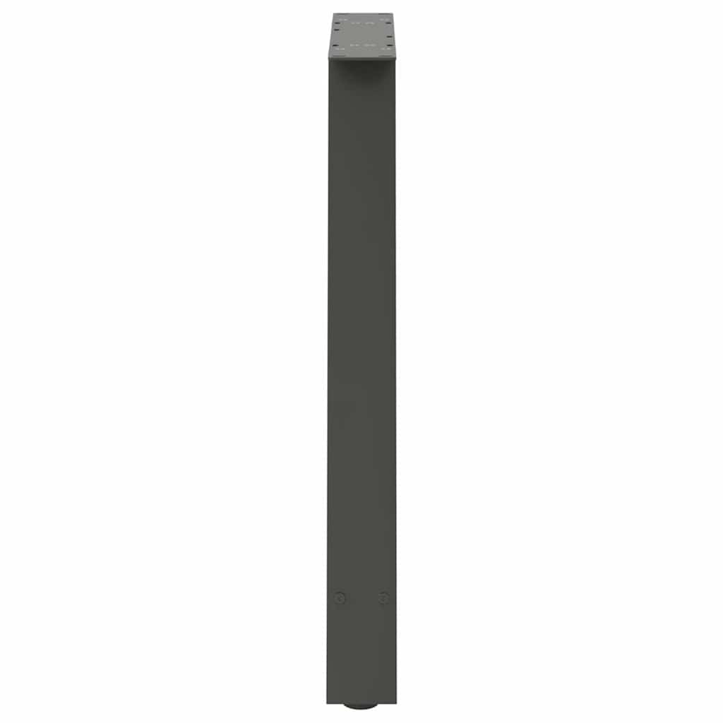 Pieds de table à manger en forme de A, 2 pièces, anthracite, 70 x 72-73 cm, acier