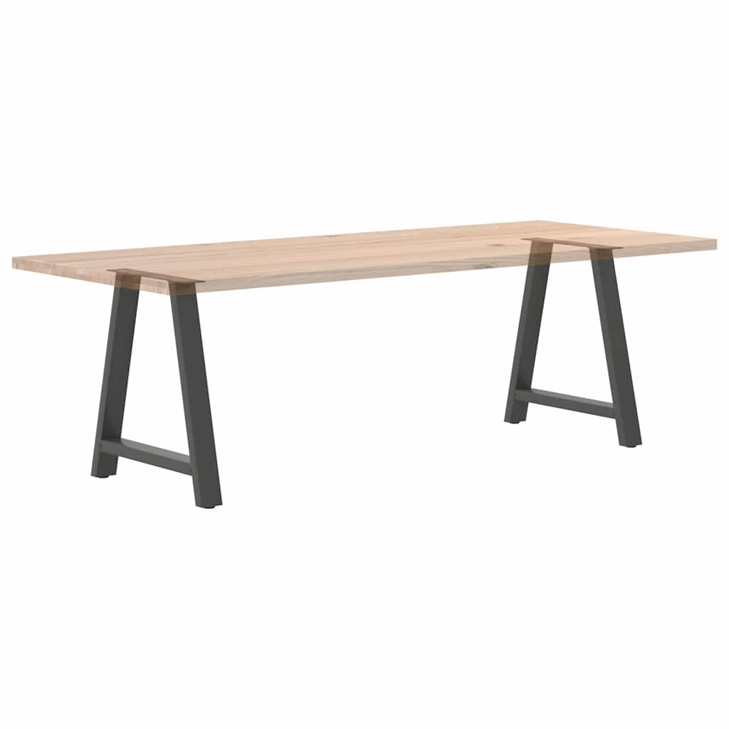 Pieds de table à manger en forme de A, 2 pièces, anthracite, 70 x 72-73 cm, acier