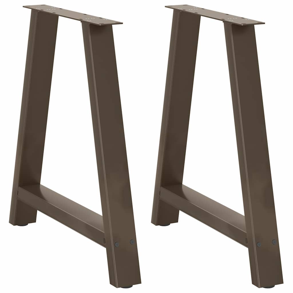 Pieds de table à manger en forme de A, 2 pièces, 70 x (72-73) cm, acier