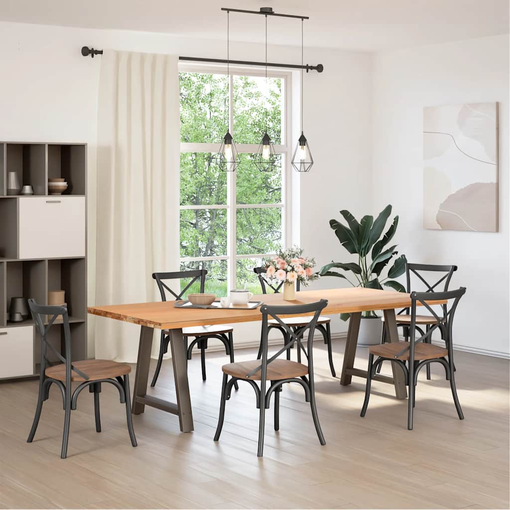 Pieds de table à manger en forme de A, 2 pièces, 70 x (72-73) cm, acier