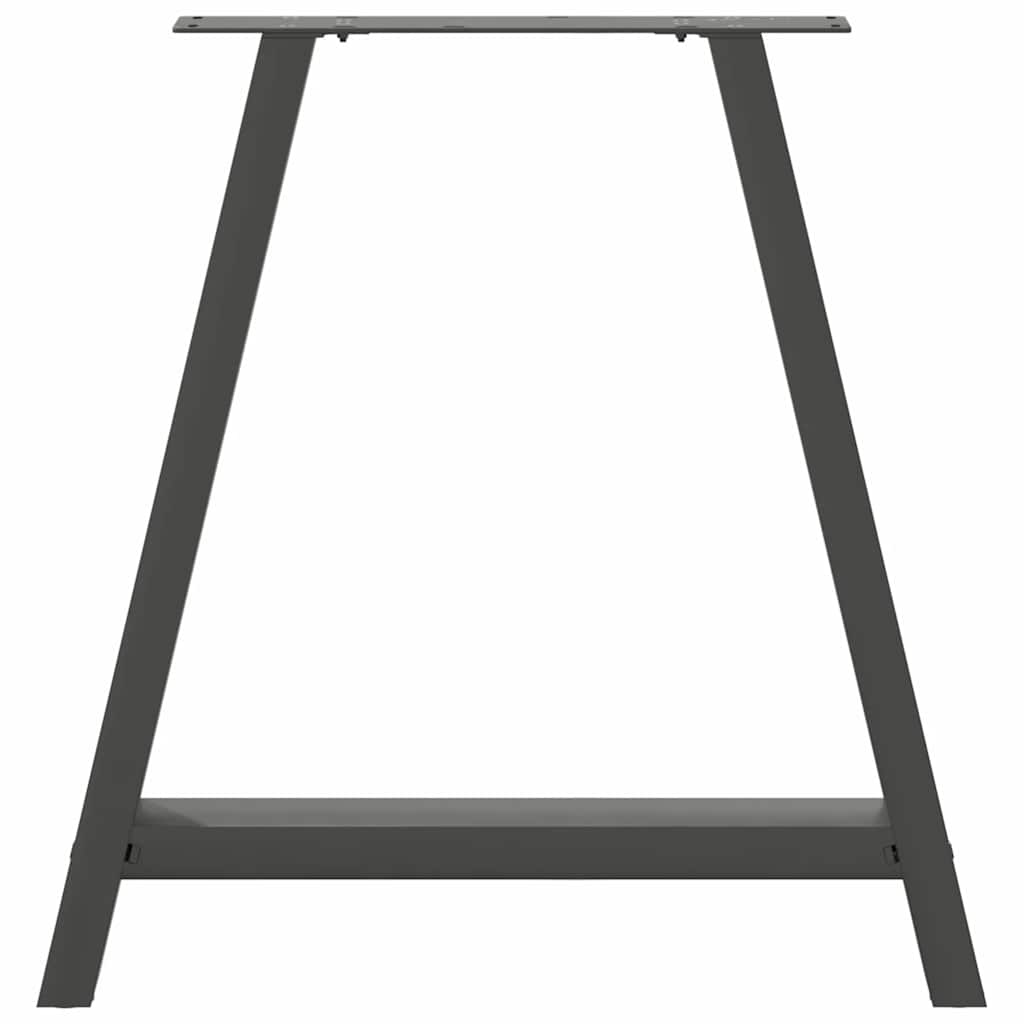 Pieds de table à manger en forme de A, 2 pièces, anthracite, 80 x (72-73) cm, acier
