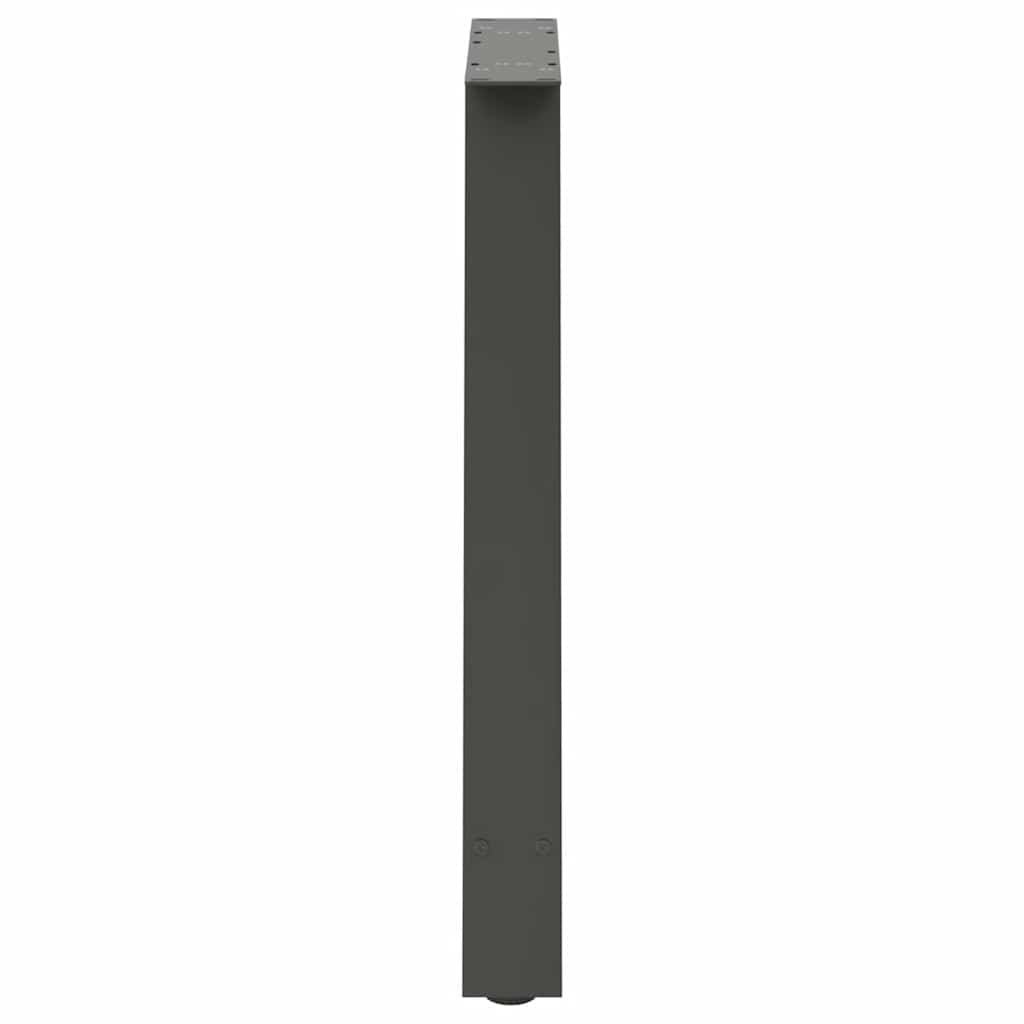 Pieds de table à manger en forme de A, 2 pièces, anthracite, 80 x (72-73) cm, acier