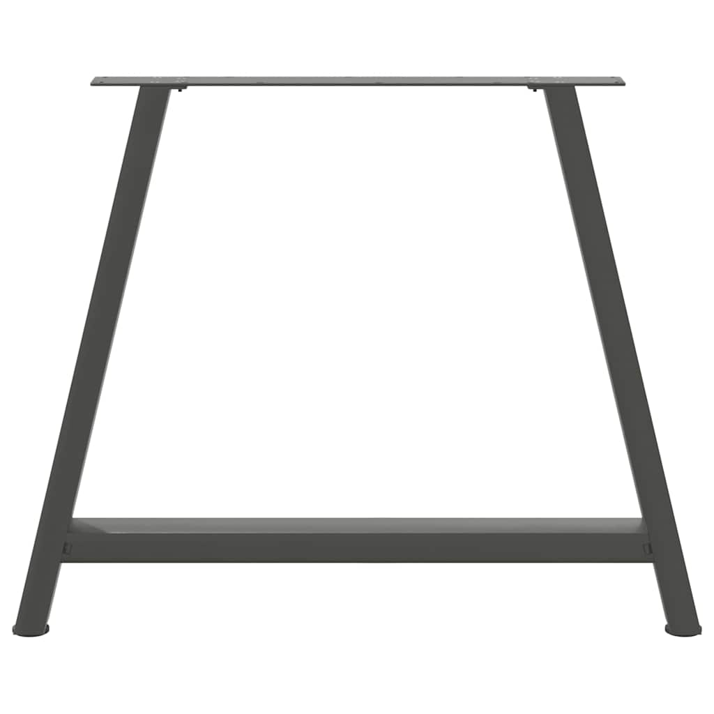 Pieds de table à manger en forme de A, 2 pièces, anthracite, 90 x (72-73) cm, acier