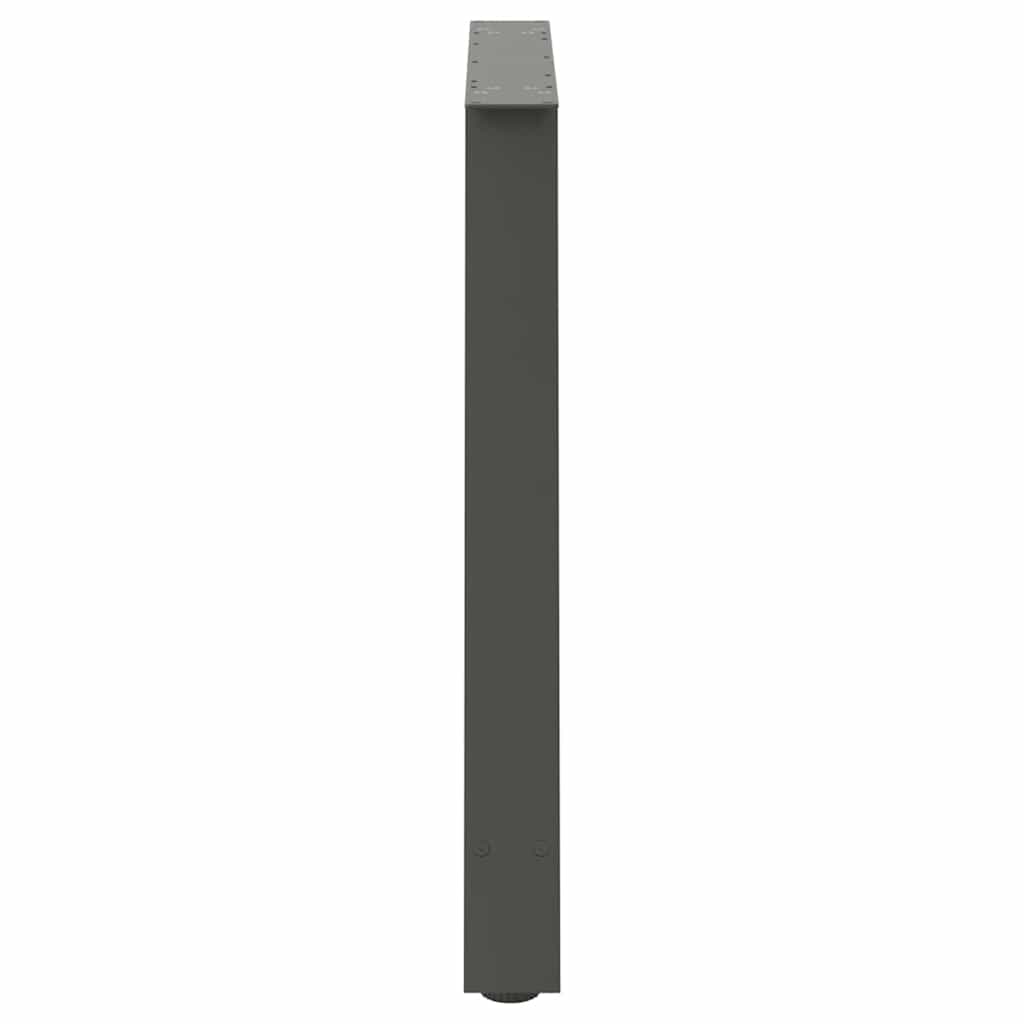Pieds de table à manger en forme de A, 2 pièces, anthracite, 90 x (72-73) cm, acier