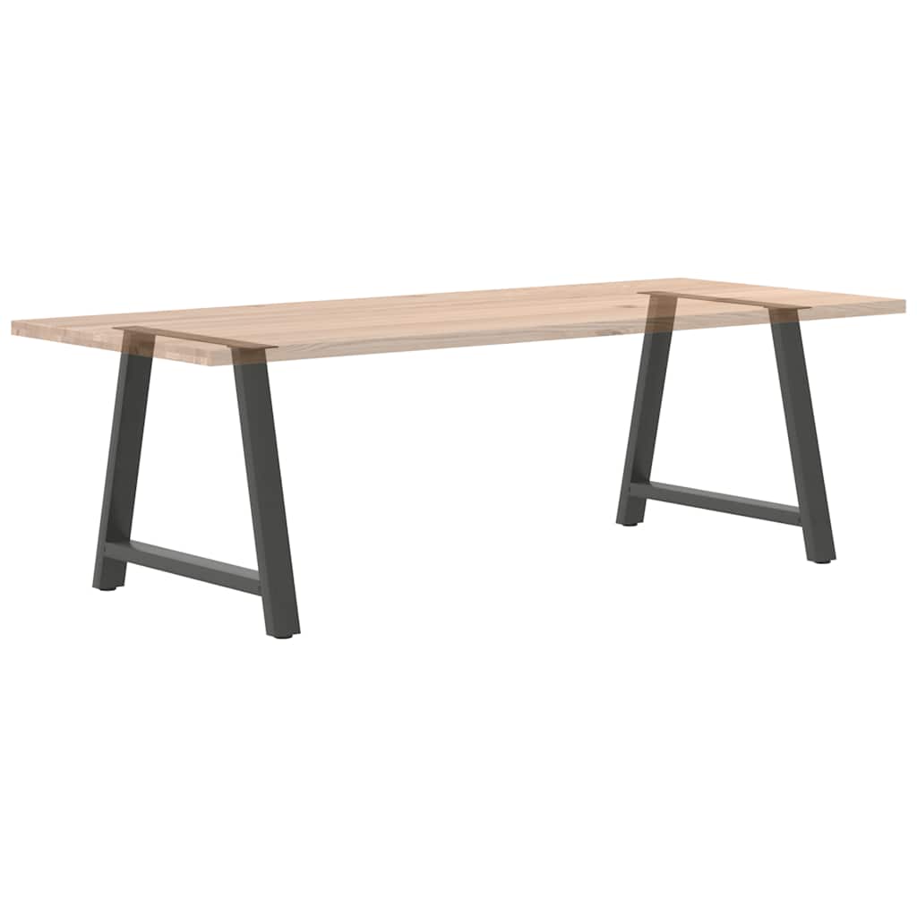 Pieds de table à manger en forme de A, 2 pièces, anthracite, 90 x (72-73) cm, acier