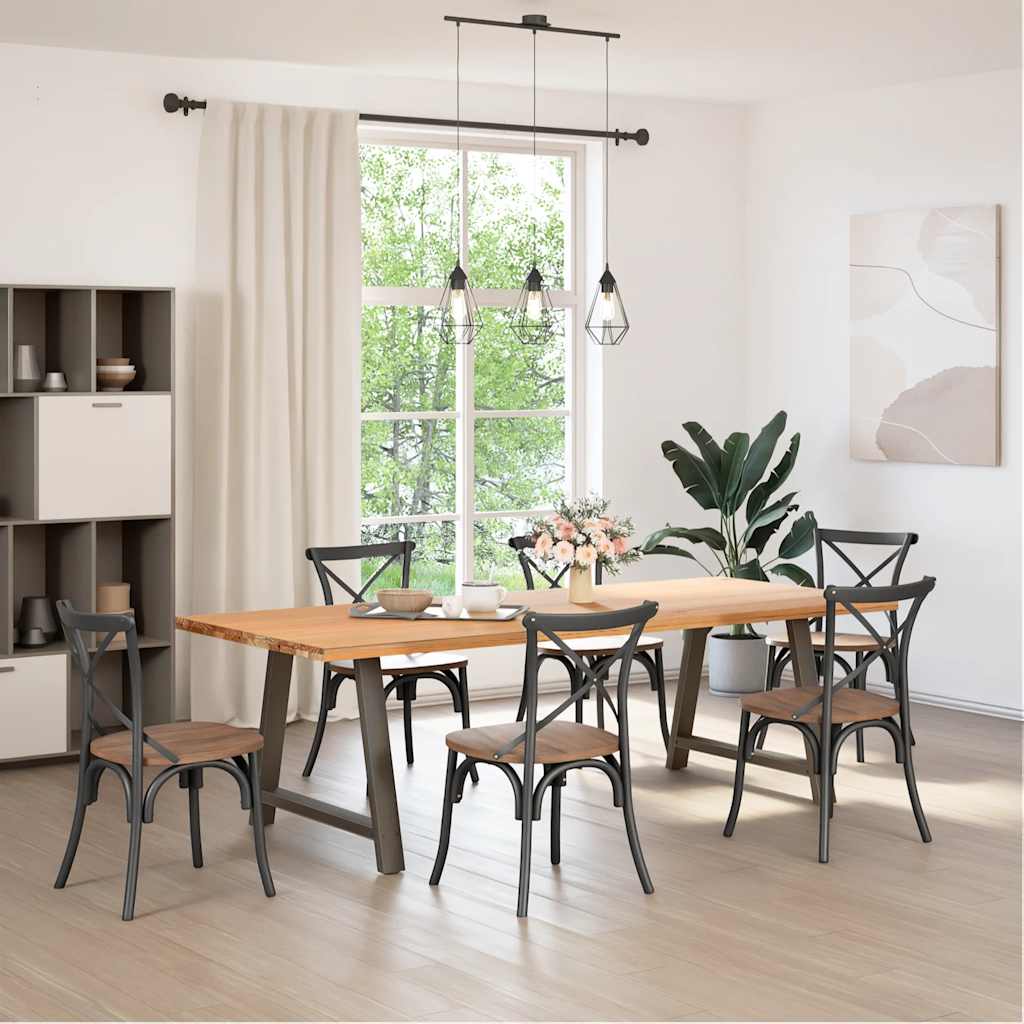 Pieds de table à manger en forme de A, 2 pièces, 90 x (72-73) cm, acier