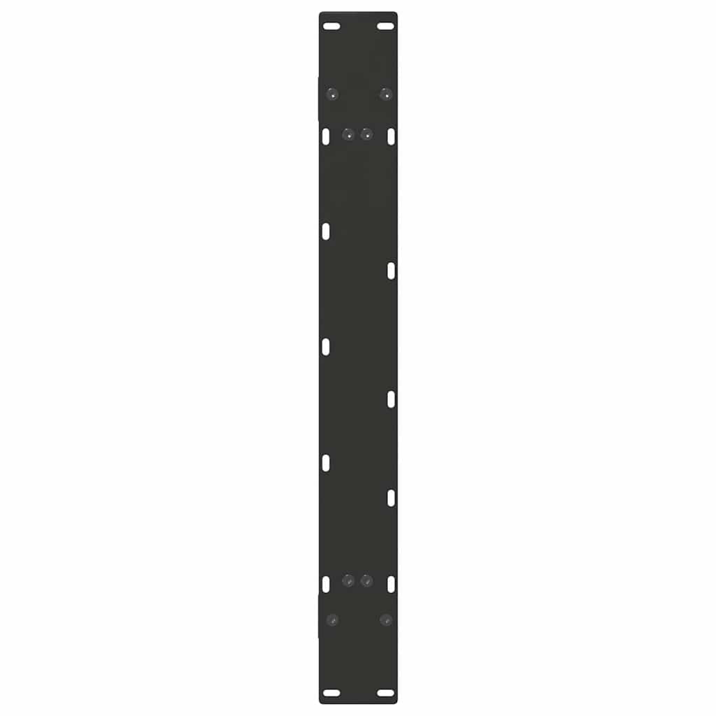 Pieds de table à manger en forme de A, 2 pièces, noir, 100 x (72-73) cm, acier