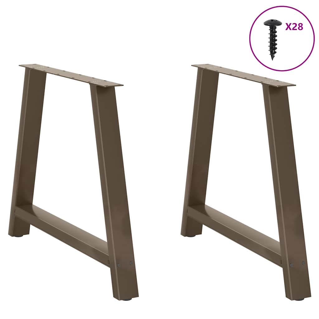 Pieds de table à manger en forme de A, 2 pièces, 100 x (72-73) cm, acier