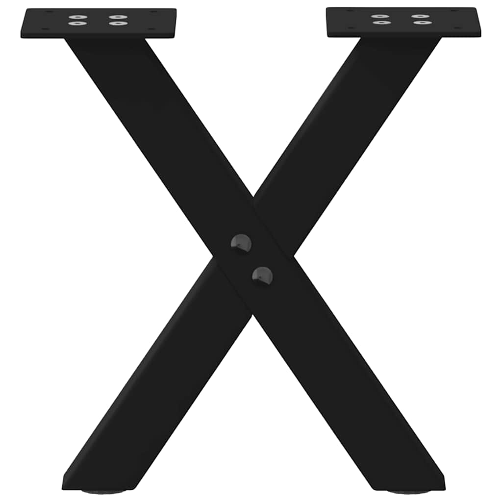 Coffee table legs X-shape 2 pcs. Black 30x(30-31) cm steel