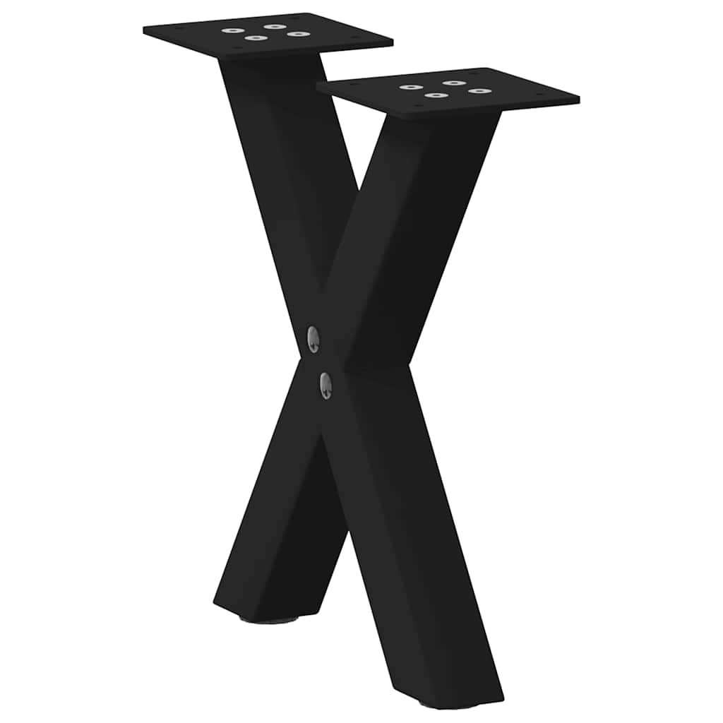 Coffee table legs X-shape 2 pcs. Black 37x(30-31) cm steel