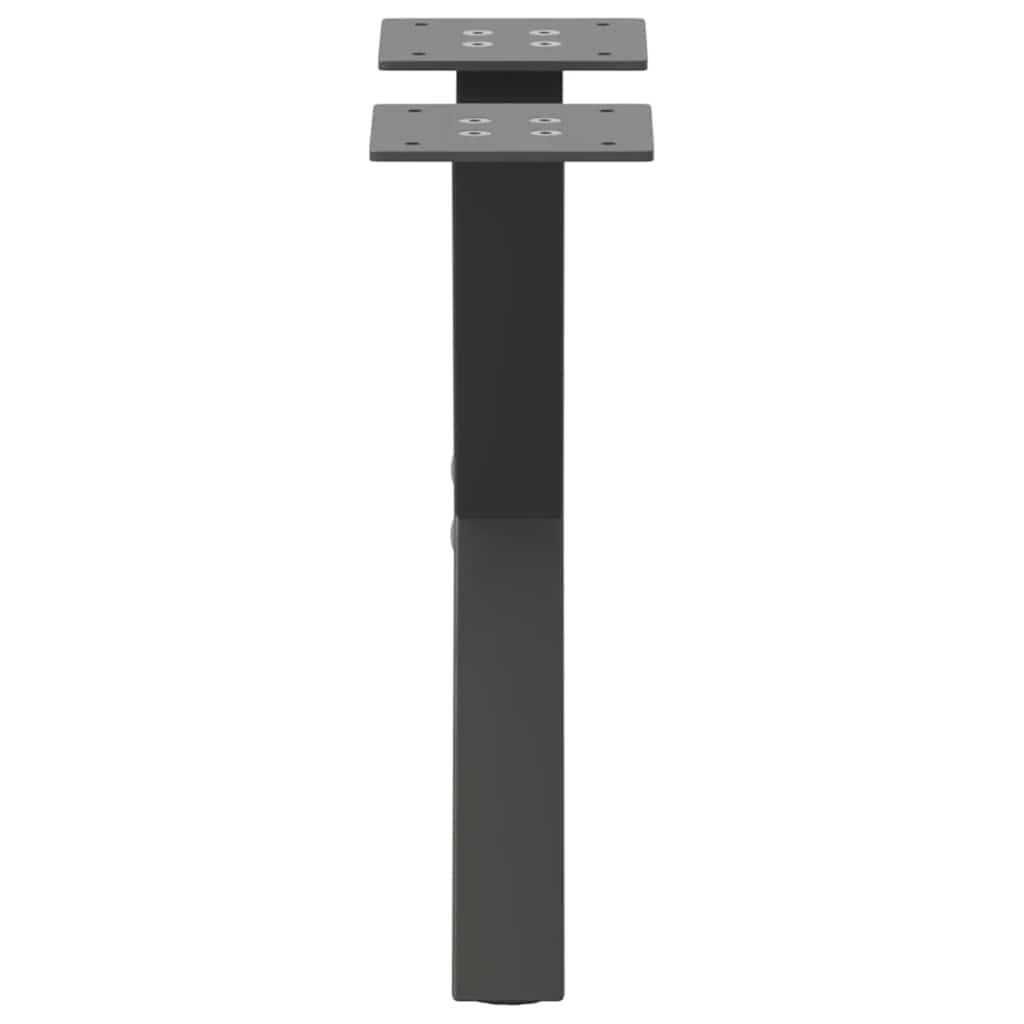 Pieds de table basse en forme de X, 2 pièces, anthracite, 37 x (30-31) cm, acier