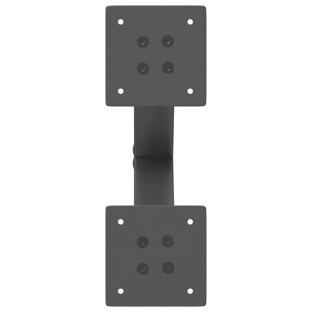 Pieds de table basse en forme de X, 2 pièces, anthracite, 37 x (30-31) cm, acier
