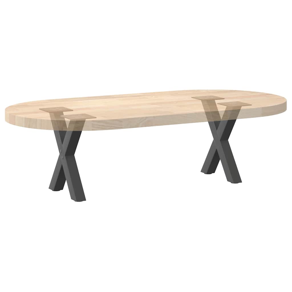 Pieds de table basse en forme de X, 2 pièces, anthracite, 37 x (30-31) cm, acier