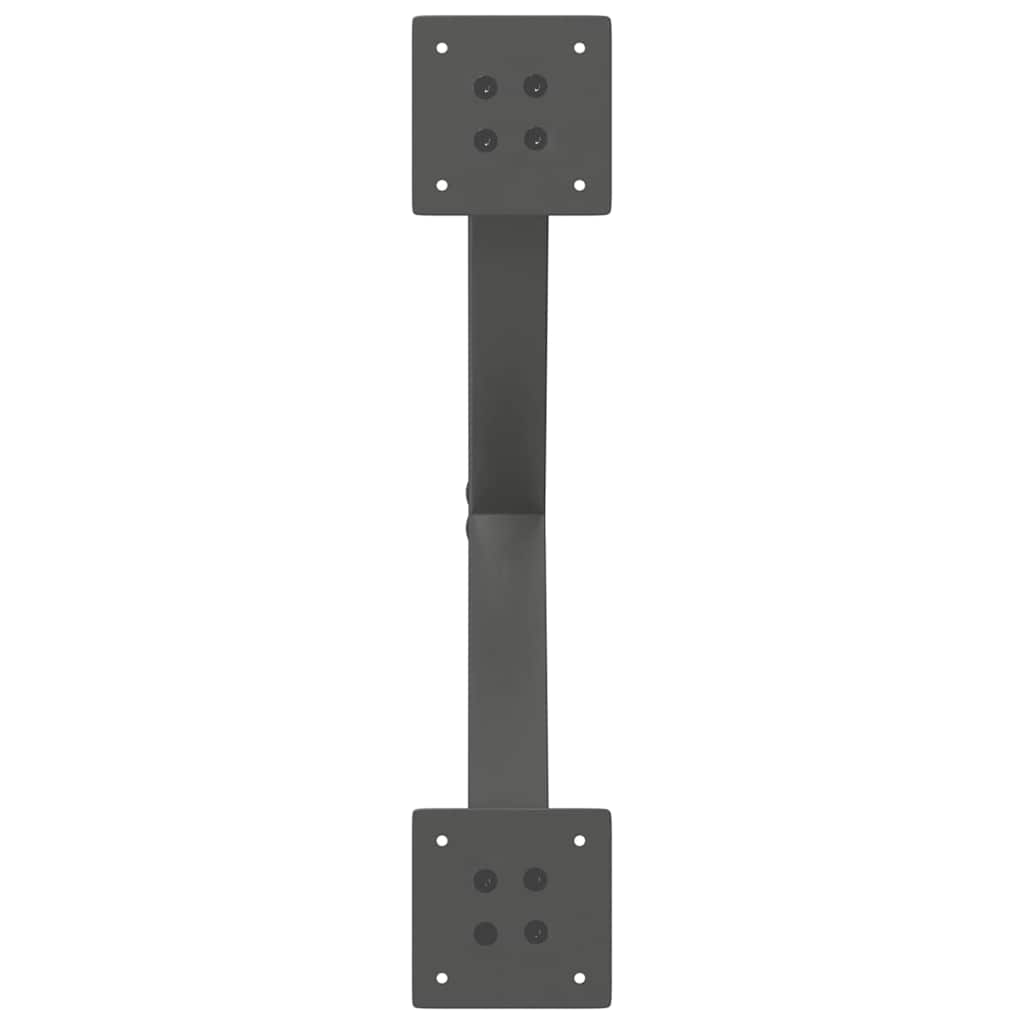Pieds de table basse en forme de X, 2 pièces, anthracite, 50 x 30-31 cm, acier