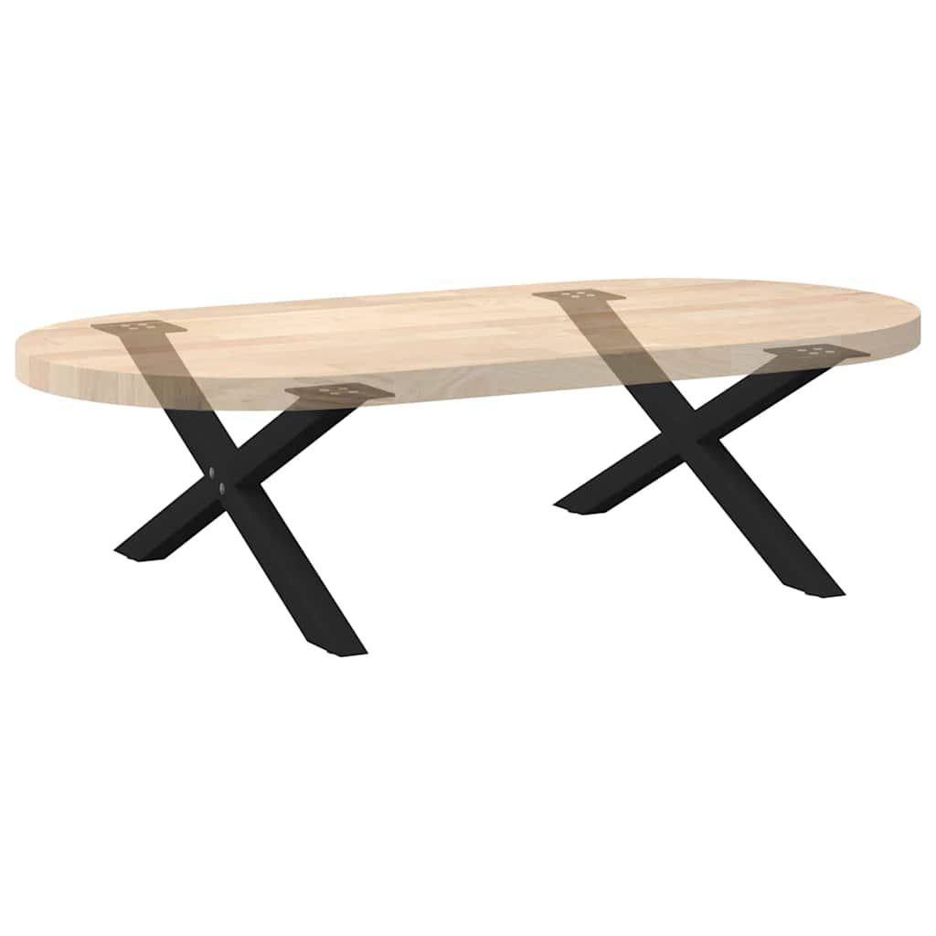 Coffee table legs X-shape 2 pcs. Black 70x(30-31) cm steel