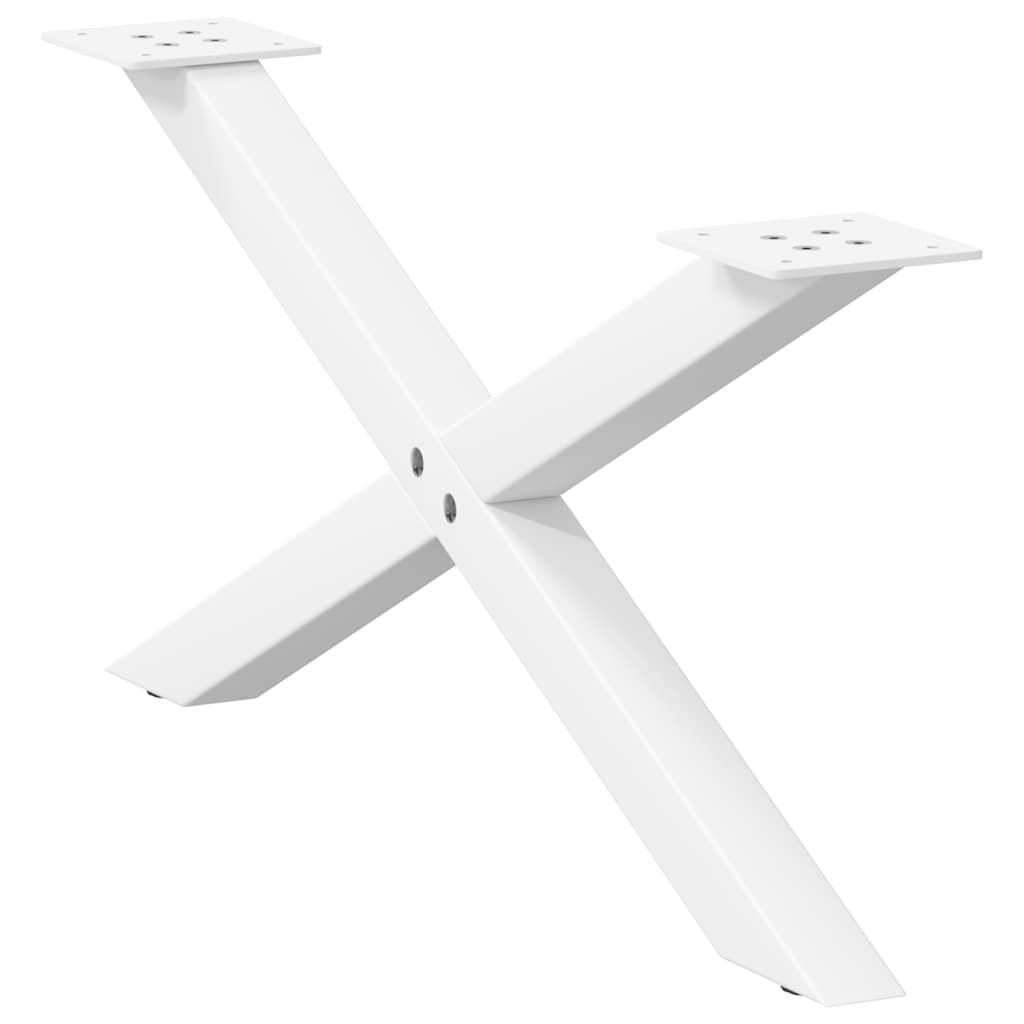 Coffee table legs X-shape 2 pcs. White 70x(30-31) cm steel