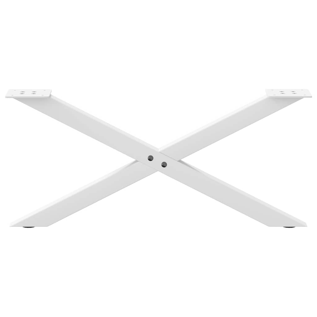 Coffee table legs X-shape 2 pcs. White 70x(30-31) cm steel