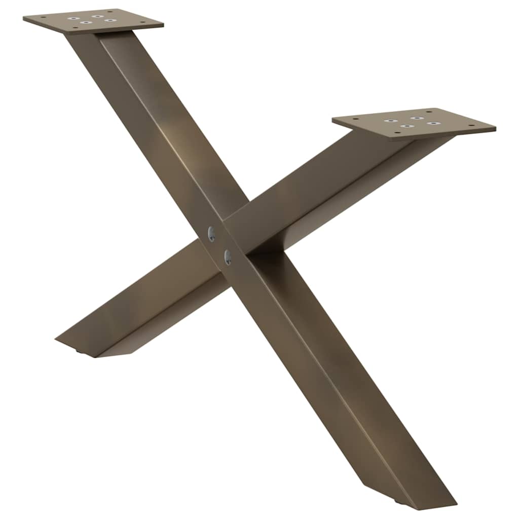 Coffee table legs X-shape 2 pcs. natural steel 70x(30-31) cm steel