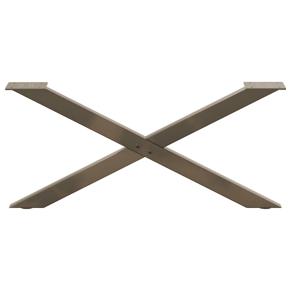 Coffee table legs X-shape 2 pcs. natural steel 70x(30-31) cm steel