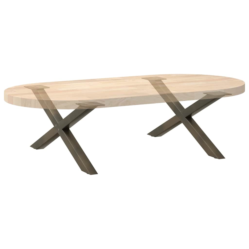 Coffee table legs X-shape 2 pcs. natural steel 70x(30-31) cm steel
