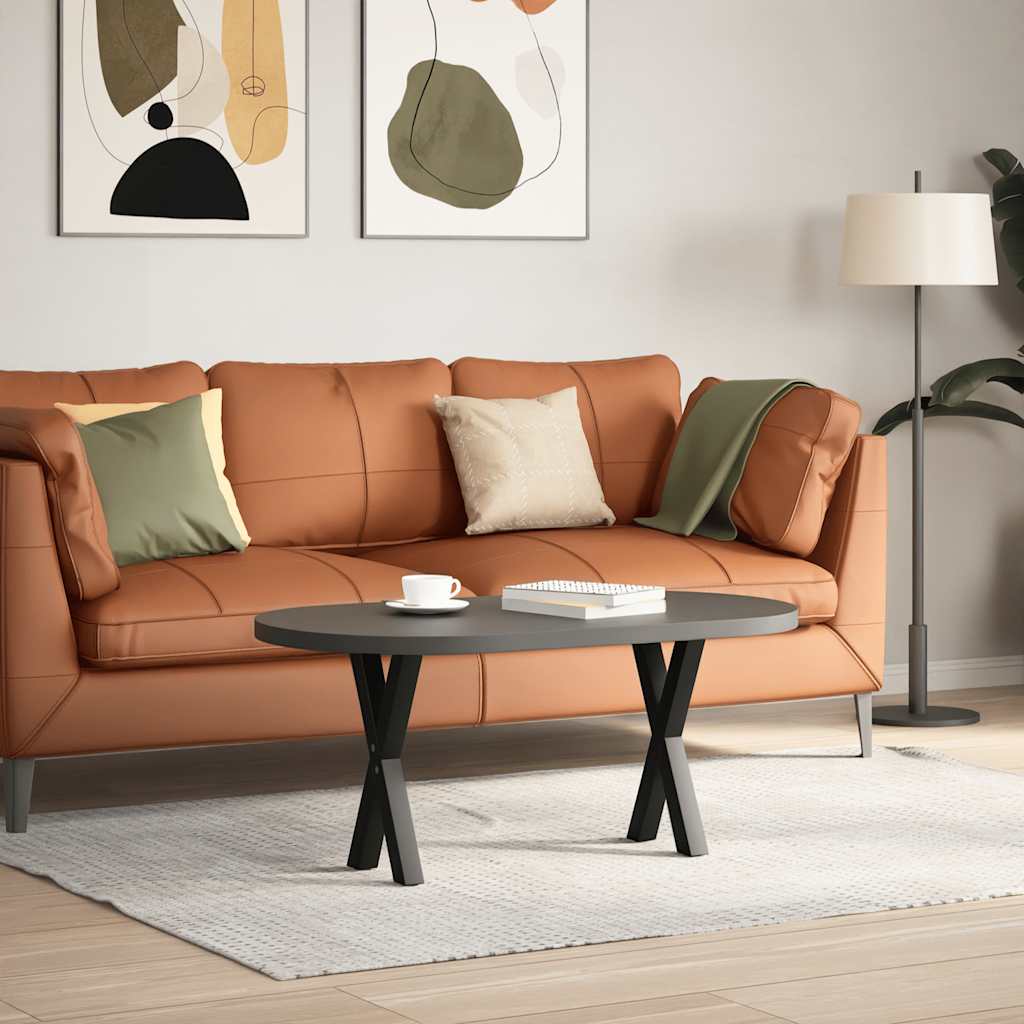 Pieds de table basse en forme de X, 2 pièces, noir, 28 x 42-43 cm, acier