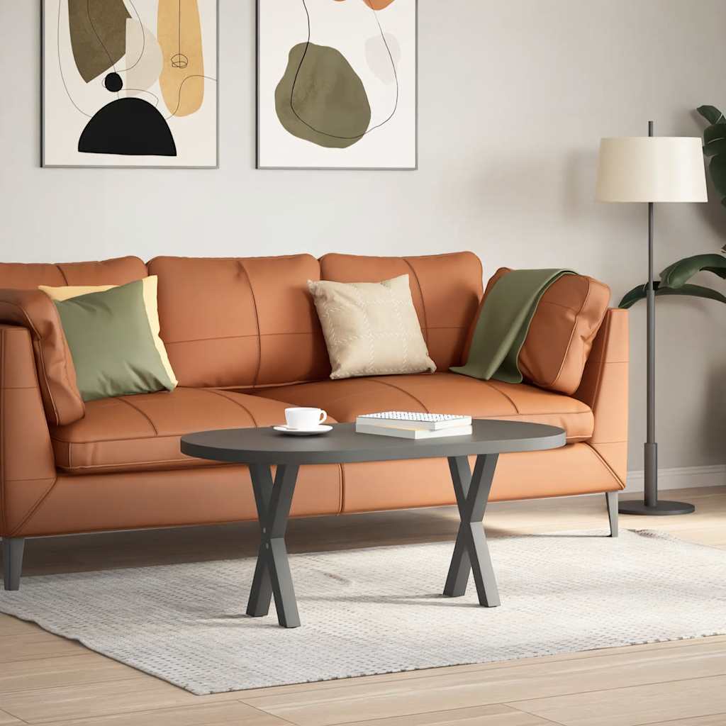 Pieds de table basse en forme de X, 2 pièces, anthracite, 28 x 42-43 cm, acier