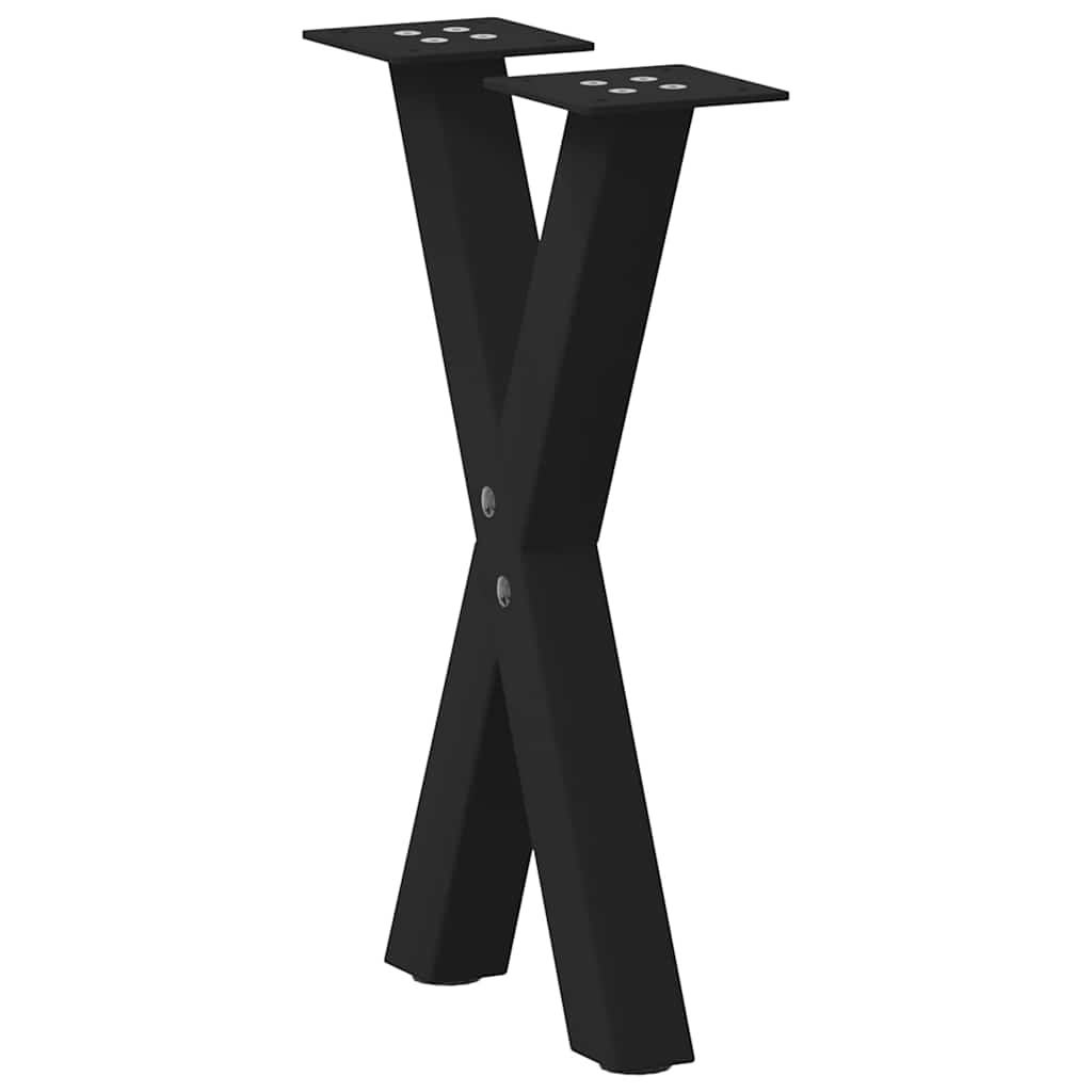 Coffee table legs X-shape 2 pcs. Black 38x(42-43) cm steel