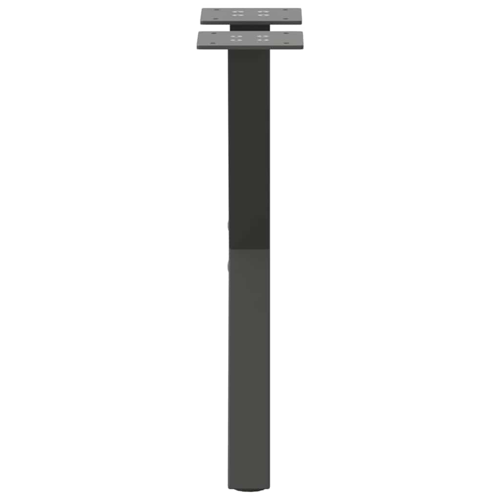 Pieds de table basse en forme de X, 2 pièces, anthracite, 38 x (42-43) cm, acier