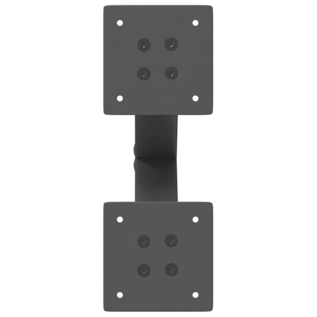 Pieds de table basse en forme de X, 2 pièces, anthracite, 38 x (42-43) cm, acier