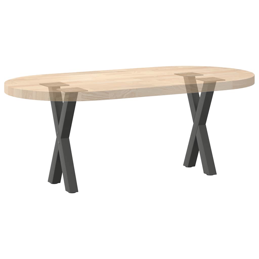 Pieds de table basse en forme de X, 2 pièces, anthracite, 38 x (42-43) cm, acier