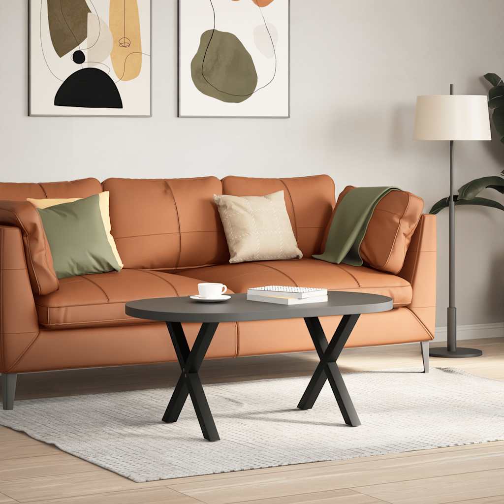 Pieds de table basse en forme de X, 2 pièces, noir, 38 x 42-43 cm, acier