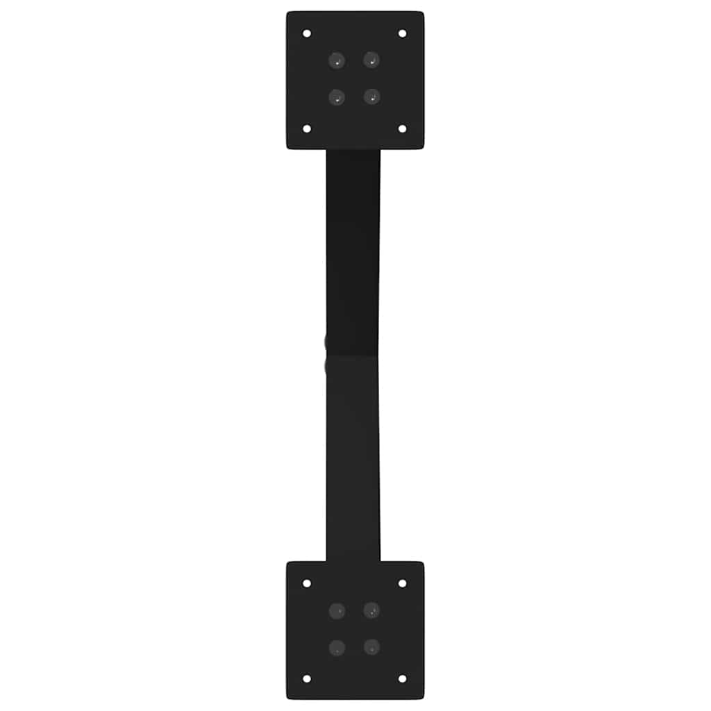 Pieds de table basse en forme de X, 2 pièces, noir, 60 x 42-43 cm, acier