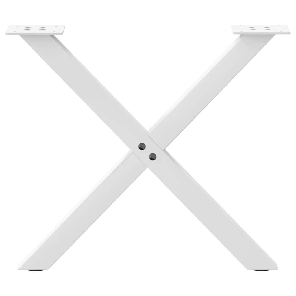 Coffee table legs X-shape 2 pcs. White 60x(42-43) cm steel