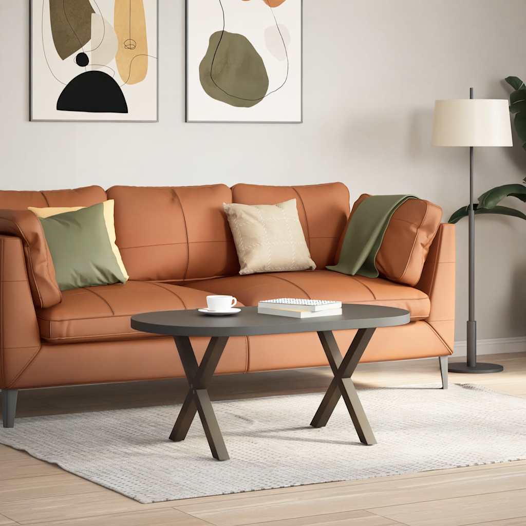 Coffee table legs X-shape 2 pcs. natural steel 60x(42-43) cm steel