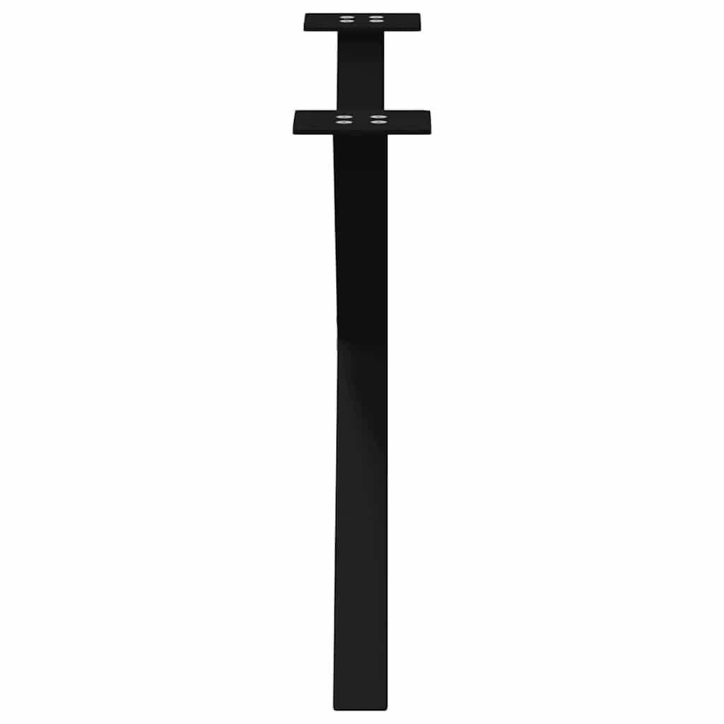 Pieds de table basse en forme de X, 2 pièces, noir, 70 x 42-43 cm, acier