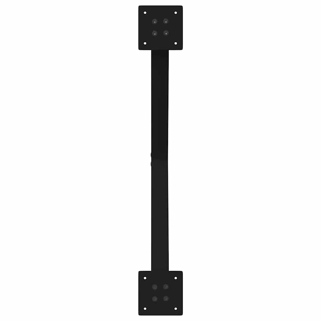 Pieds de table basse en forme de X, 2 pièces, noir, 70 x 42-43 cm, acier