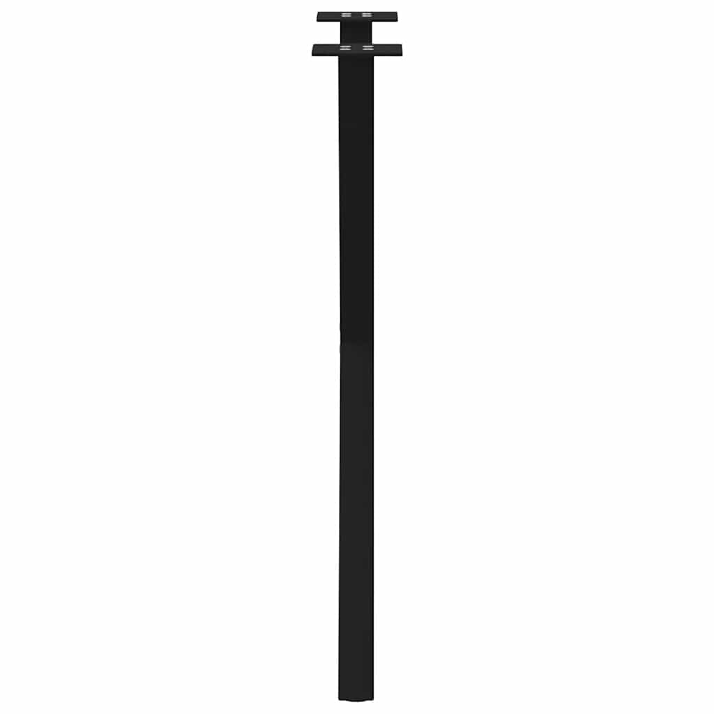 Pieds de table à manger en forme de X, 2 pièces, noir, 57 x 72-73 cm, acier