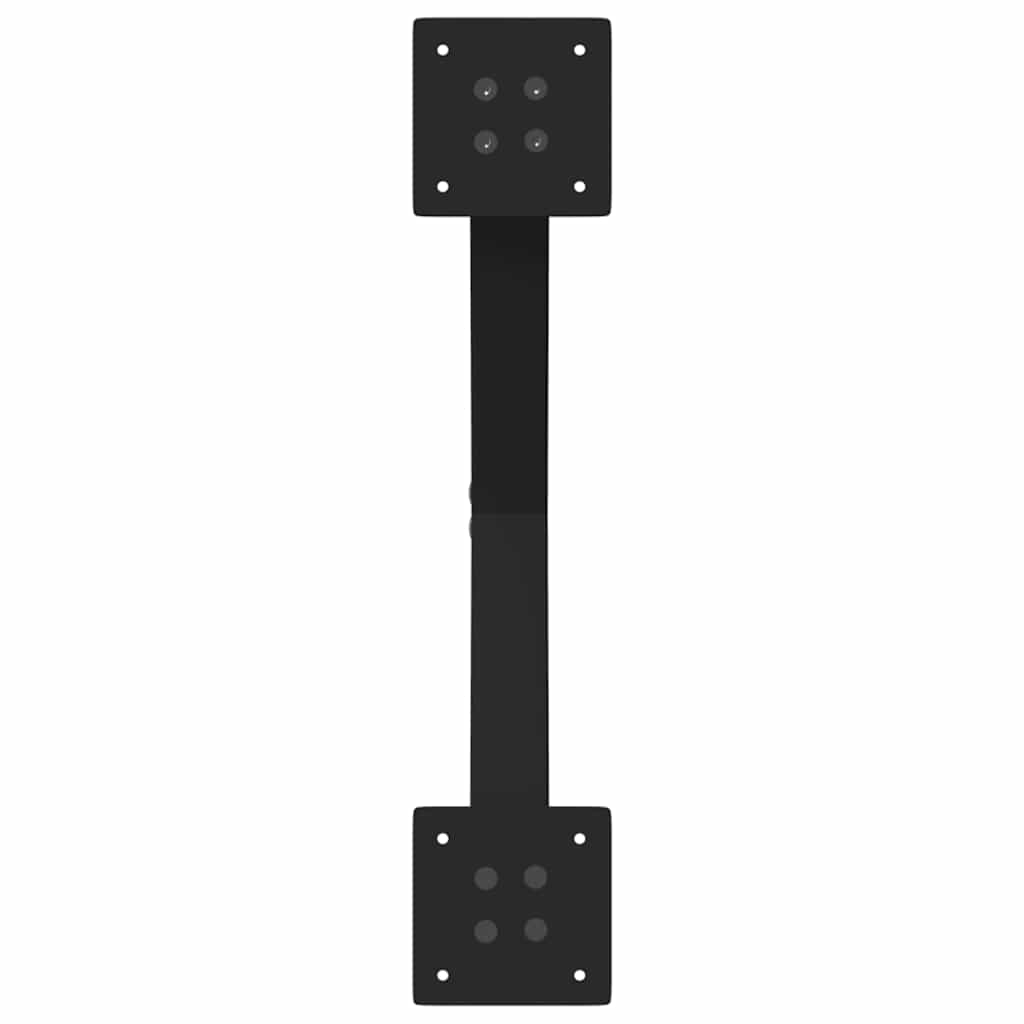 Pieds de table à manger en forme de X, 2 pièces, noir, 57 x 72-73 cm, acier