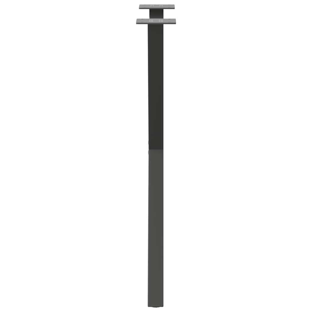 Pieds de table à manger en forme de X, 2 pièces, anthracite, 57 x 72-73 cm, acier