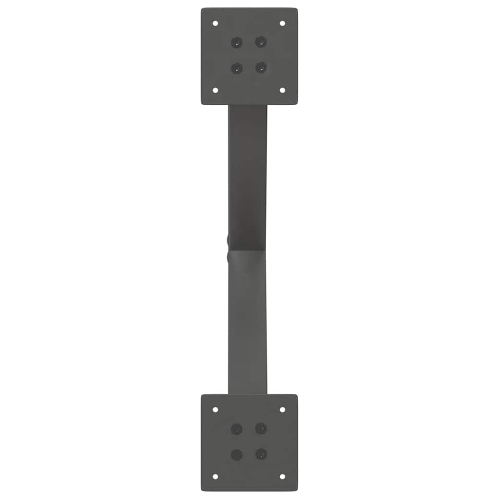 Pieds de table à manger en forme de X, 2 pièces, anthracite, 57 x 72-73 cm, acier