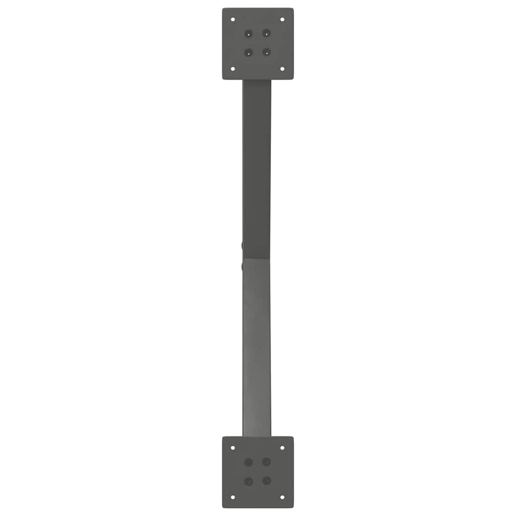 Pieds de table à manger en forme de X, 2 pièces, anthracite, 70 x (72-73) cm, acier